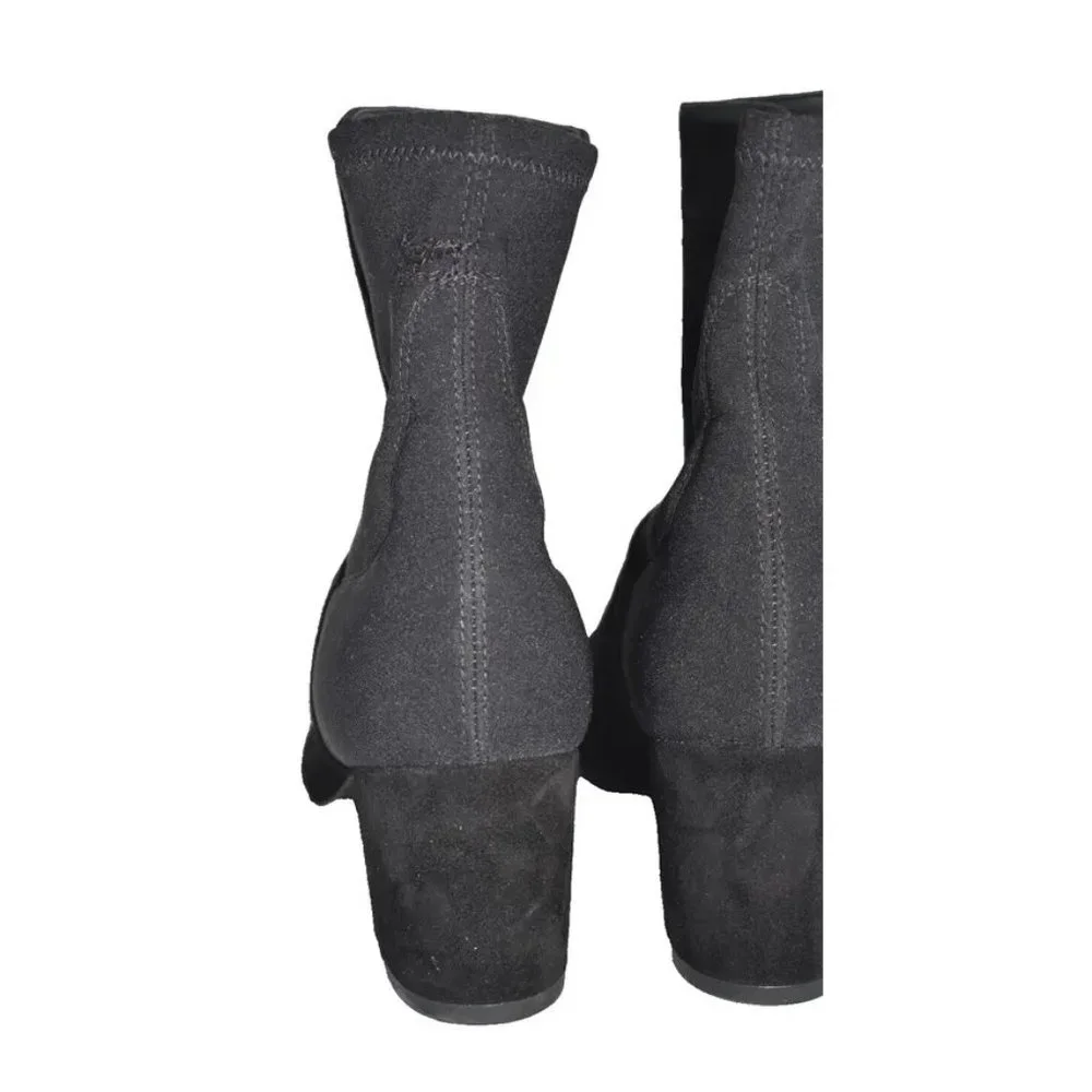 Stuart Weitzman Highland OTK Stretch Suede Boot Black Size 8.5 M MSRP $950 DD380 - Picture 11 of 11